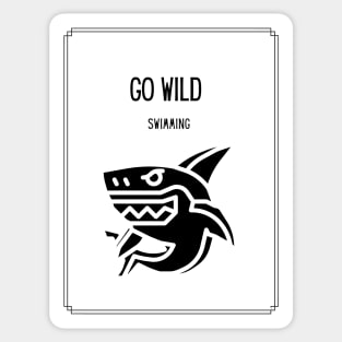 Go Wild Swimming , Shark Sticker